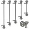 12" Centers 5/8" Smooth Bar pull with Large Finials and 56 Swarovski Elements