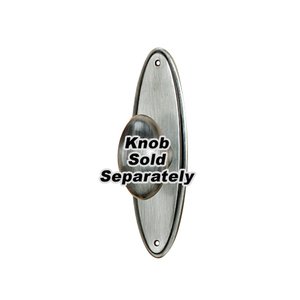 Alno Creations Cabinet Hardware - Robe Hooks, & Escutcheons - Solid Brass 3" Oval Escutcheon in Antique Pewter