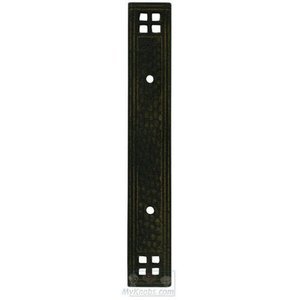 Alno Creations Cabinet Hardware - Mission & Hammered - Solid Brass 3" Centers Backplate for A1435-3 Pull in Dark Bronze