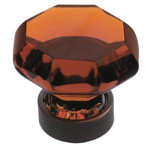 Amerock - Luminous 1 5/16" Diameter Glass Knob in Oil Rubbed Bronze