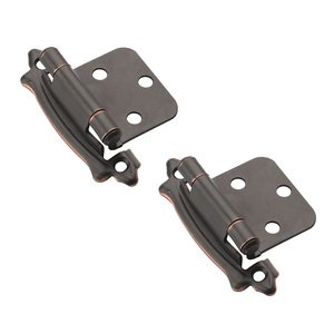 Amerock Cabinet Hinges - Self Closing Face Mount Overlay Variable Hinge (Pair in Oil Rubbed Bronze