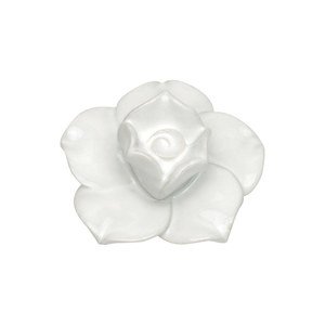 Atlas Homewares - Cabinet Hardware - Le Fleur Large Flower Knob in White Mist