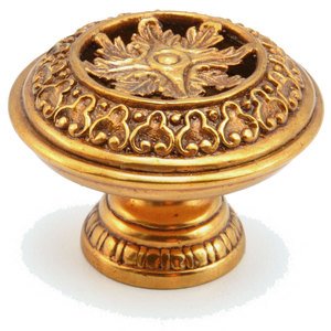 Symphony Designs / Maitland Smith Hardware by Schaub and Company - 2" Diameter Solid Brass Detailed Knob in Paris Brass