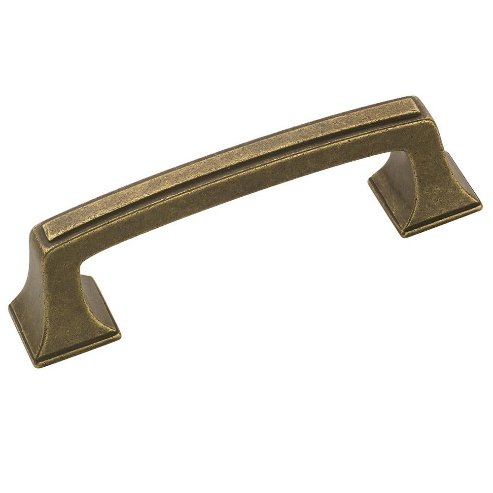 Square Pull 3" (76mm) Rustic Brass