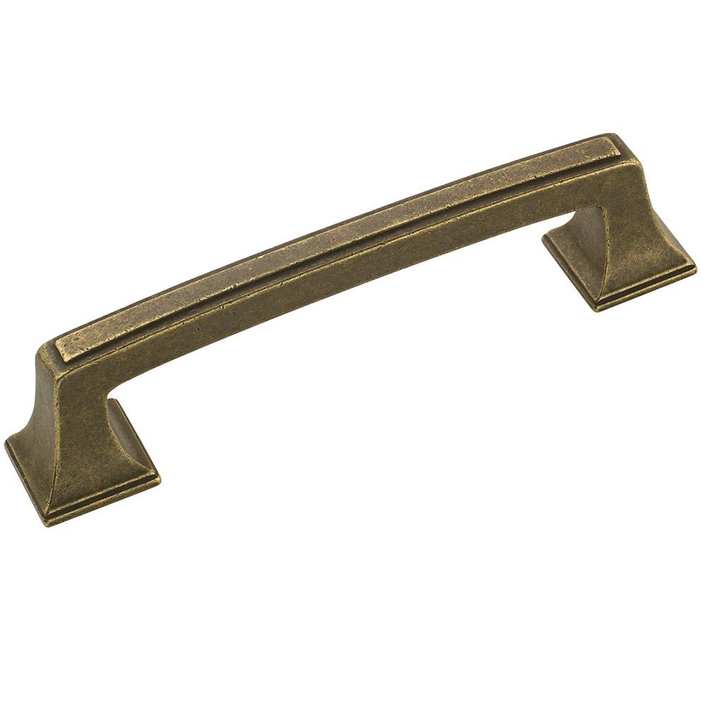 Square Pull (96mm) Rustic Brass