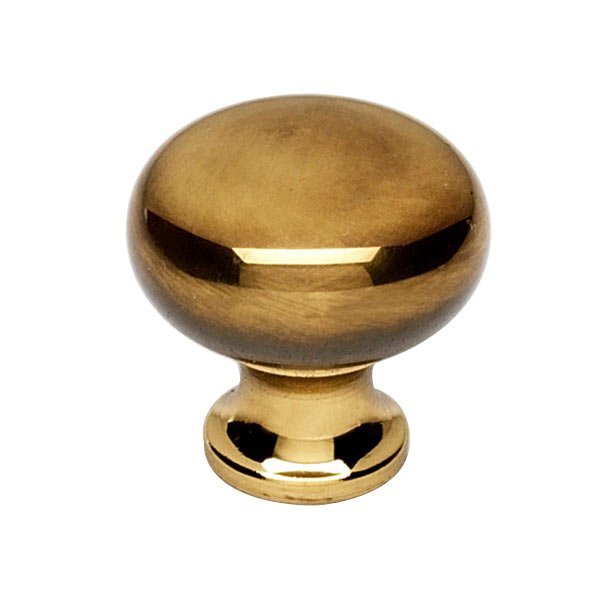 Solid Brass 3/4" Knob in Polished Antique