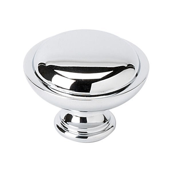 Solid Brass 1 1/4" Knob in Polished Chrome