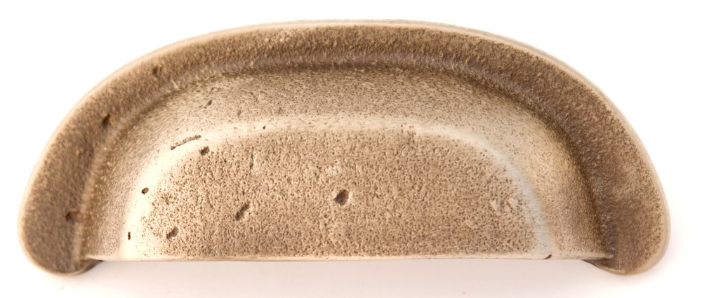 Solid Bronze 3 1/2" Centers Cup Pull in Iron Bronze