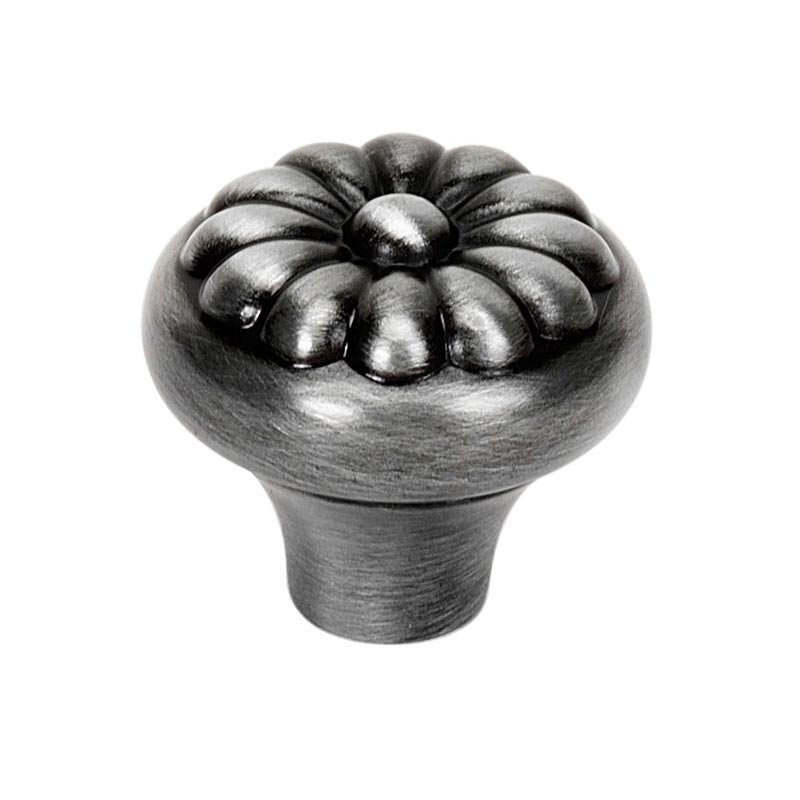 Solid Brass 1 1/4" Knob in Antique Pewter