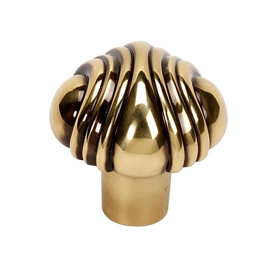 Solid Brass 1 1/2" Knob in Polished Antique