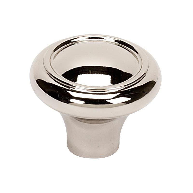 Solid Brass 1 1/4" Knob in Polished Nickel