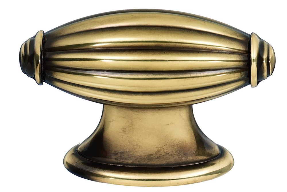 Solid Brass 1 7/8" Knob in Polished Antique