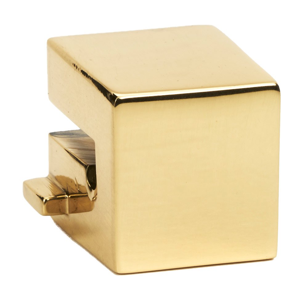 Large Square Mount for Rings 3" and 3 1/2" in Polished Brass