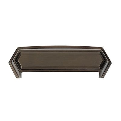 Solid Brass 4" Centers Cup Pull in Chocolate Bronze