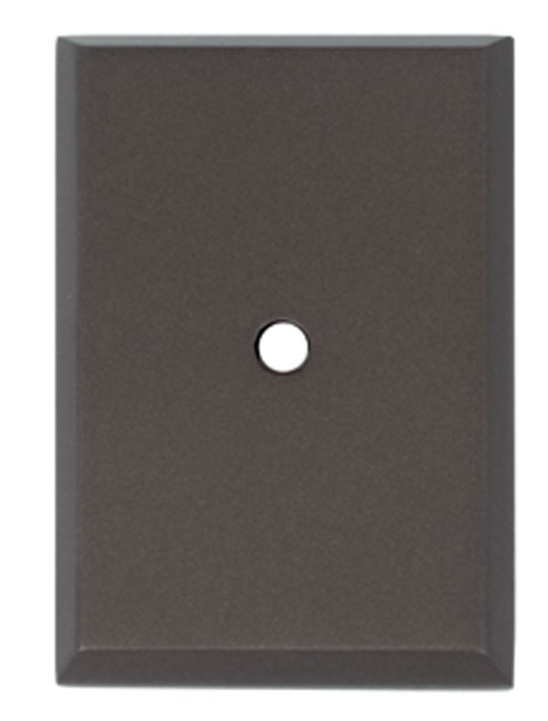 1 3/4" Rectangle Knob Backplate in Chocolate Bronze