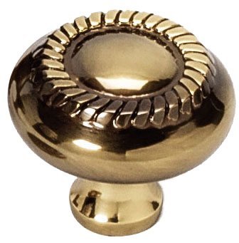 Solid Brass 1" Knob in Polished Antique