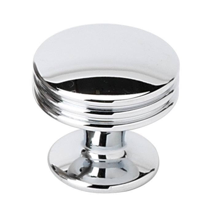 Solid Brass 1 1/8" Knob in Polished Chrome