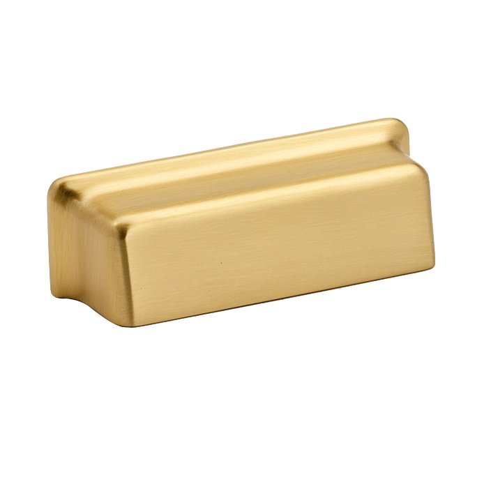 Solid Brass 3" Centers Cup Pull in Satin Brass