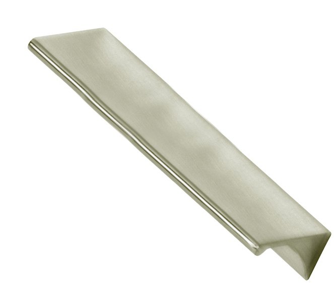 Solid Brass 6" Centers Tab Pull in Satin Nickel
