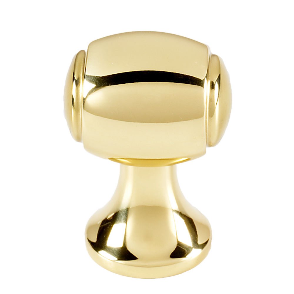 3/4" Barrel Knob in Unlacquered Brass