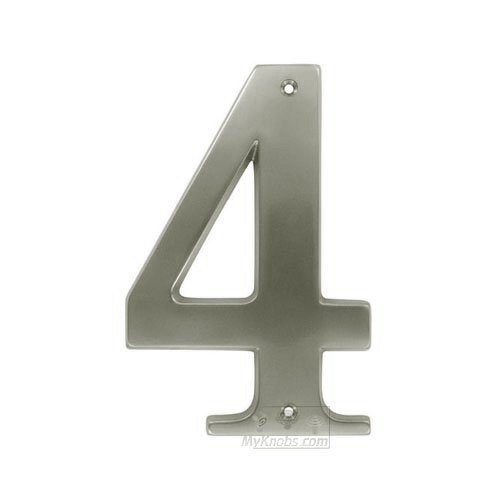 5" House Number ( 4 ) in Satin Nickel