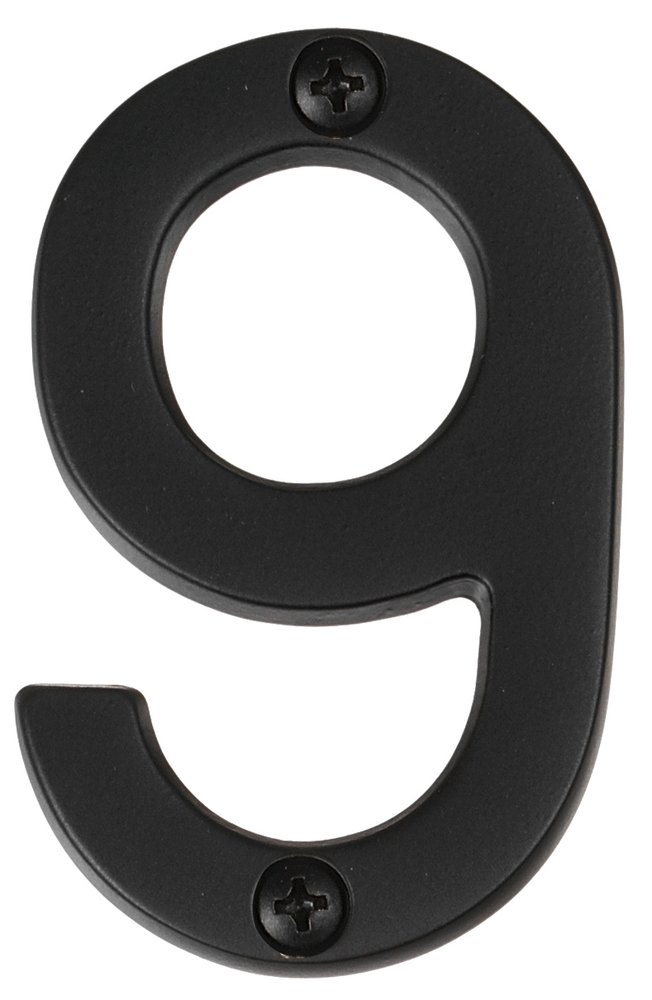 3" House Number ( 9 ) in Matte Black