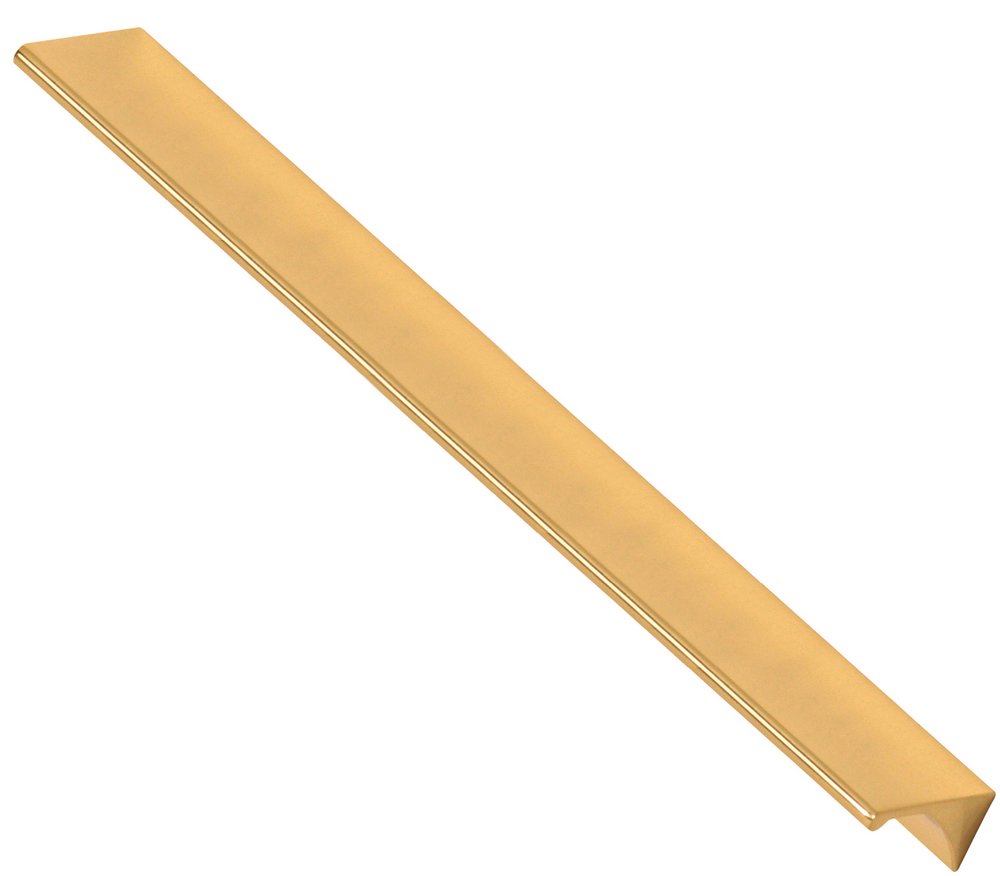 Solid Brass 12" Centers Tab Appliance Pull in Unlacquered Brass