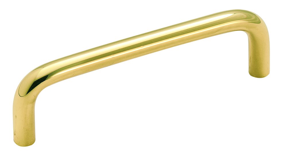 3 1/2" Centers Solid Brass Wire Pull in Polished Brass