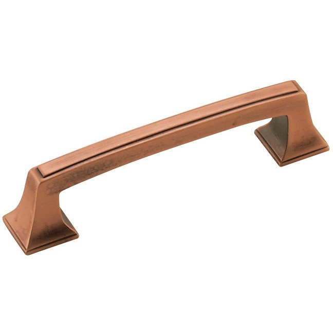 3 3/4" Centers Square Pull in Brushed Copper
