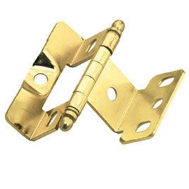 Full Inset, Full Wrap, 3/4" Door Thickness, Ball Tip (Sold Individually)- Polished Brass