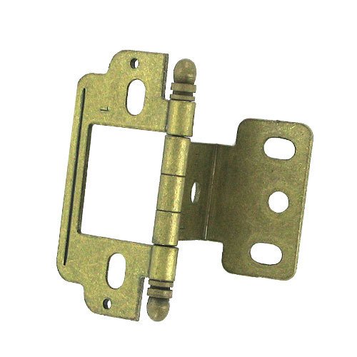 Full Inset, Partial Wrap, 3/4" Door Thickness, Ball Tip (Sold Individually)- Burnished Brass