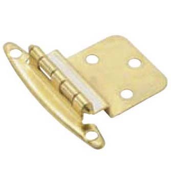 3/8" Inset Hinge (Pair) in Polished Brass