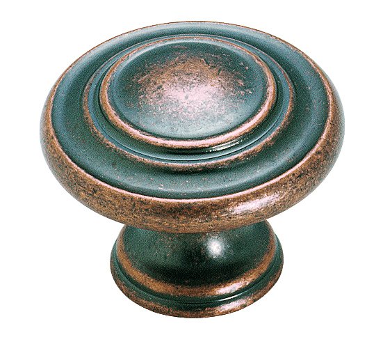 Weathered Copper 3 Ring Knob 1 5/16"