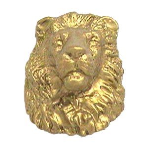 Lion Head Knob in Gold