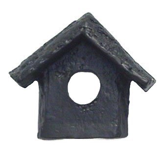 Birdhouse Knob in Black with Copper Wash