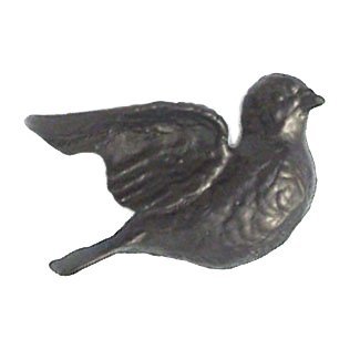 Sparrow Knob ( Facing Right ) in Black with Bronze Wash
