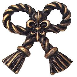 Rope and Tassel Bow Knob - Large in Bronze