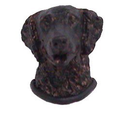 Golden Retriever Knob in Brushed Natural Pewter