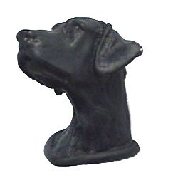 Labrador Knob in Black with Steel Wash