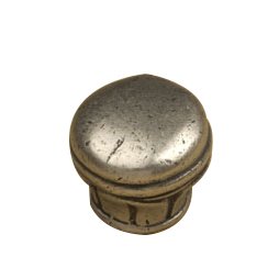Pompeii Small Plain Knob in Pewter with Cherry Wash