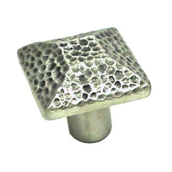 Hammersmith Large Square Knob in Pewter with Bronze Wash