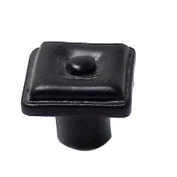 Square Knob - Small in Black with Bronze Wash