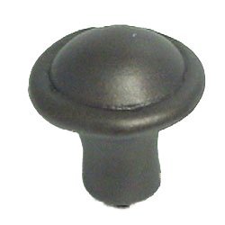 Button Knob - 1 1/8" in Black with Bronze Wash
