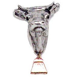 Cow w/ Bell Knob in Brushed Natural Pewter
