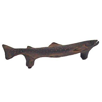 Trout In Pull (Facing Right) in Bronze Rubbed
