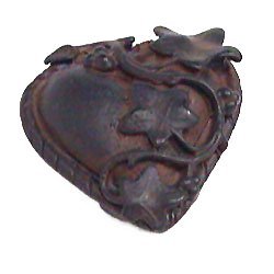 Hearts with Ivy - Large - Knob in Bronze