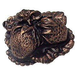 Strawberry Knob in Black with Bronze Wash