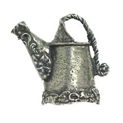 Watering Can Knob (Facing Left) in Pewter with Cherry Wash