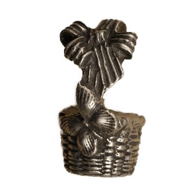 Basket w/ Butterfly & Bow Knob in Pewter with Bronze Wash