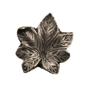 Maple Leaf Knob - Small in Pewter with Verde Wash